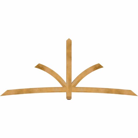 Ekena Millwork Davenport Rough Sawn Timber Gable Bracket, Western Red Cedar, 108"W x 45"H x 4"D x 4"F, 10/12 Pitch GBW108X45X0404DAV00RWR